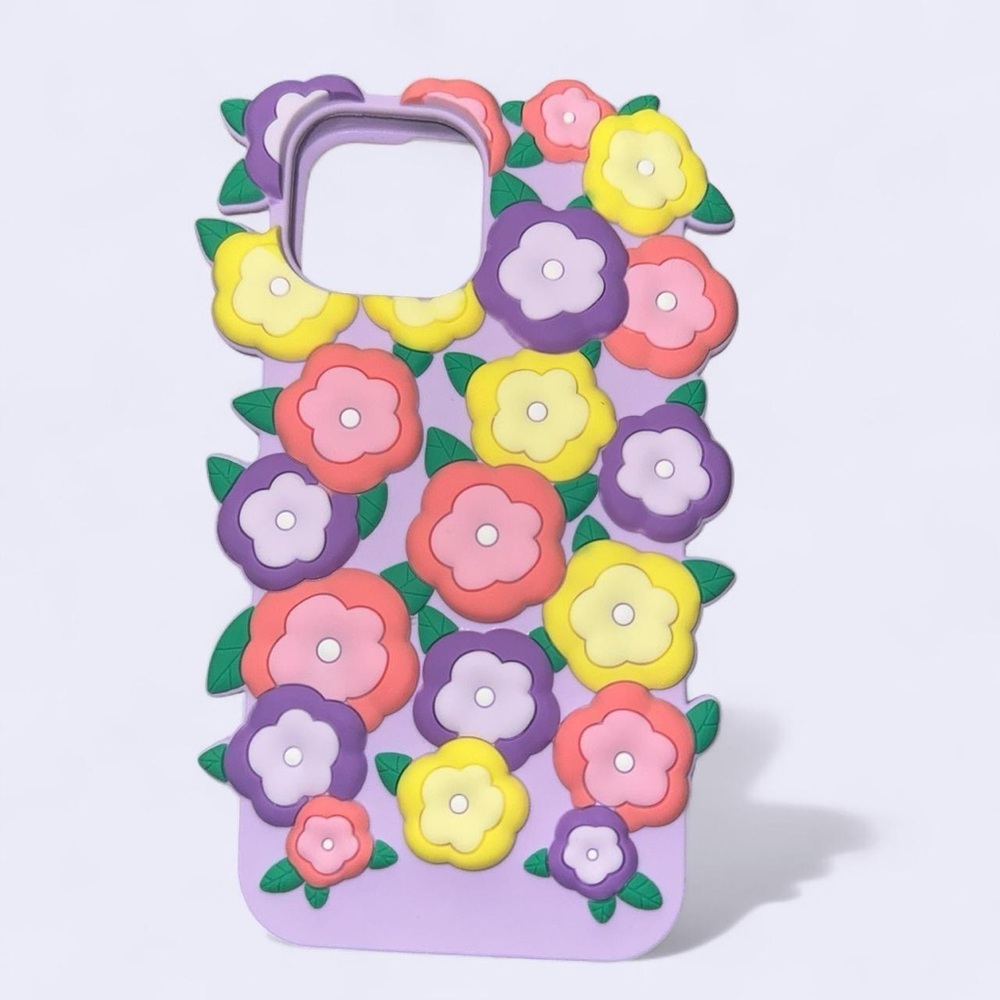 IPhone 13-14-15 (not pro) Case with Multicolor Flowers